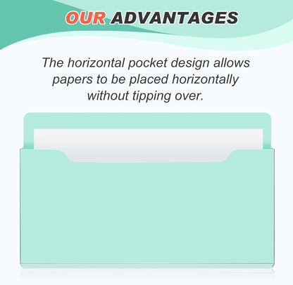 Feifeiya 2 Pcs Magnetic File Folder Wall Hanging Holder Large Pocket Paper Magazine Mail Organizer for Refrigerator Classroom Locker Whiteboard(Vertical,Purple Color,12.2 x 9.4 Inches)