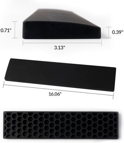 Ergonomic Silicone Wrist Rest for Keychron K4 Pro / K4 Max / Q5 / V5 / V5 Max,15.37" Honeycomb Non-Slip Palm Rest, 96% Full-Sized Mechanical Keyboards Support with Typing Pain Relief