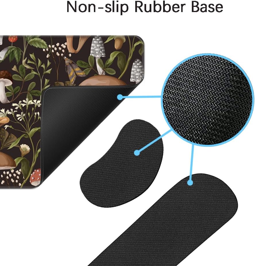 MIBITRI Keyboard Mouse Pad Set, Extended Gaming Mouse Pad+Ergonomics Keyboard Wrist Rest Support, Memory Foam, Easy Typing Pain Relief, 4Pcs XXL Ultra Thick Desk Mat, Enchanted Bookshelf