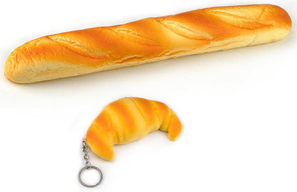 Soft Toast Bread Baguette Shape Anti-Skid Keyboard Wrist Rest Support for Office,Computer,Laptop& Mac,Slow Bounces Back Foam for Easy Typing & Pain Relief