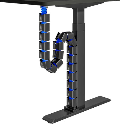 ARES WING Under Desk Cable Management Spine, Magnetic Vertebrae Cable Management for Standing Desk, Length Adjustable Cord Organizer with 20 Modular Vertebrae for Office and Gaming Desks, Red