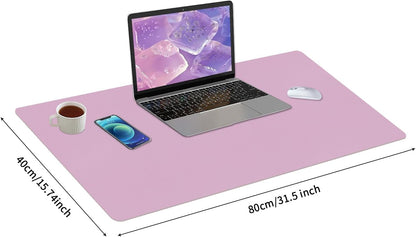 Bloss Leather Desk Pad and Keyboard Wrist Rest, Large Mouse Pad + Keyboard Pad+Mouse Wrist Support, Non-Slip Desk Mat Protector for Office, Home(31.5×15.7 Inches,Beige)