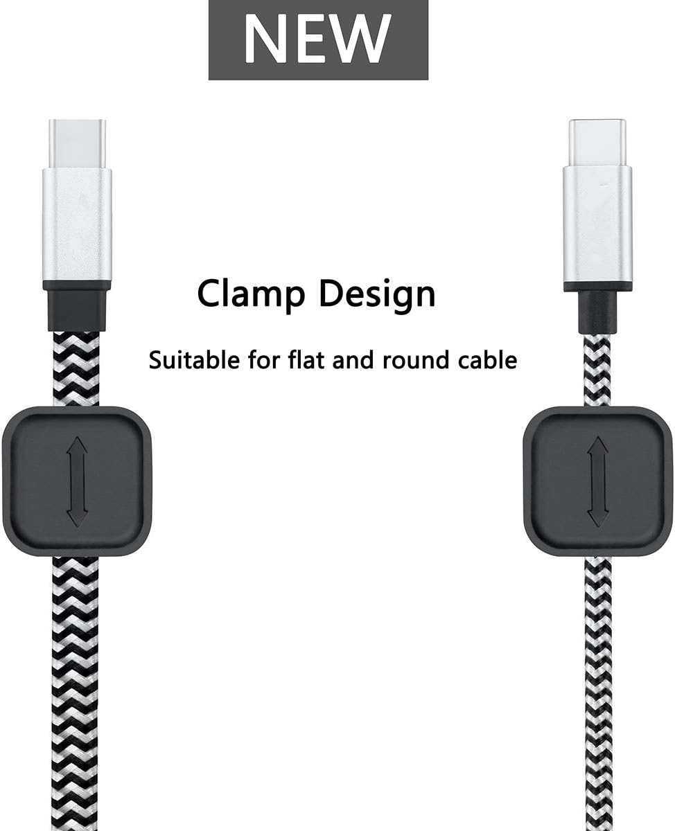 Magnetic Cable Organizer, Magnetic Cable Clips, Cable Holder Clips Organizer, Desktop Cord Management for All Wires (2 Pack, White)