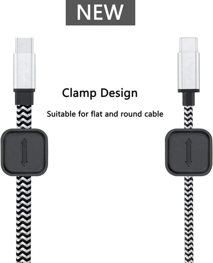 Magnetic Cable Organizer, Magnetic Cable Clips, Cable Holder Clips Organizer, Desktop Cord Management for All Wires (2 Pack, White)