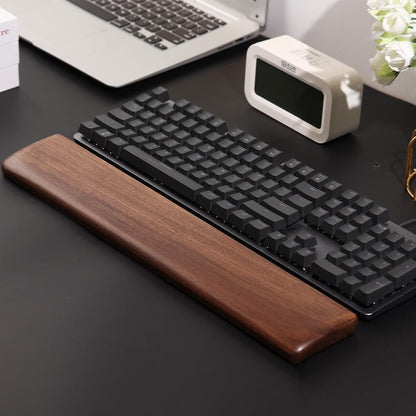 Wooden Wrist Rest, Walnut Wood Keyboard Wrist Rest, Ergonomic Palm Rest, Anti-Slip, Keyboard Accessory for Computer, Laptop, Home & Office (Black Walnut, 17.2" L x 3.15" W x 0.78" H)