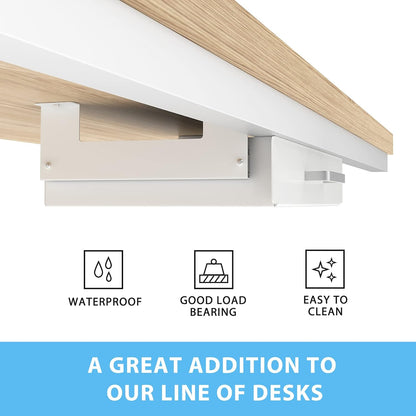 Gome Under Desk Pull-Out Drawer - Storage Organizer Office Mounted, Easy Slide-Out Pencil Drawer for Saving Space, Under Flat-Top Desk Storage Ideal for Sit-Stand Workstation