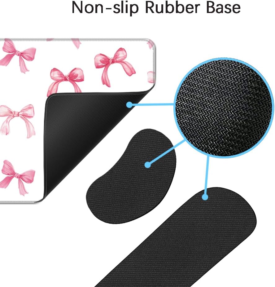 MIBITRI Keyboard Mouse Pad Set, Extended Gaming Mouse Pad+Ergonomics Keyboard Wrist Rest Support, Memory Foam, Easy Typing Pain Relief, 4Pcs XXL Ultra Thick Desk Mat, Enchanted Bookshelf