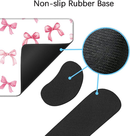 MIBITRI Keyboard Mouse Pad Set, Extended Gaming Mouse Pad+Ergonomics Keyboard Wrist Rest Support, Memory Foam, Easy Typing Pain Relief, 4Pcs XXL Ultra Thick Desk Mat, Enchanted Bookshelf