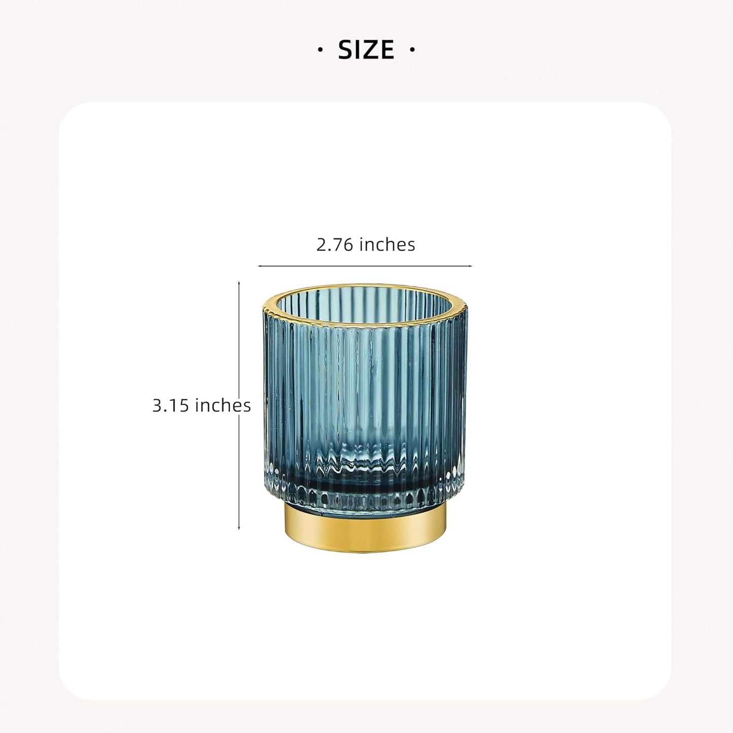 Makeup Brush Holder Organizer,Toothbrush Holders,Desk Pen Pencil Holder,Multifunctional Vintage Glass Brush Cup（L/Green/A3-6-US）