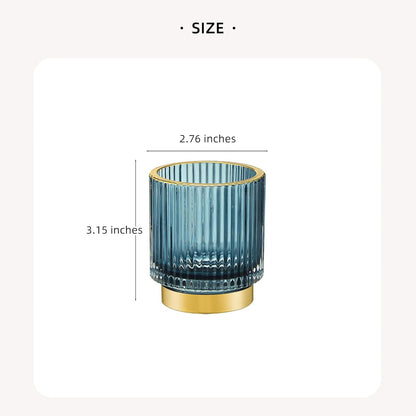 Makeup Brush Holder Organizer,Toothbrush Holders,Desk Pen Pencil Holder,Multifunctional Vintage Glass Brush Cup（L/Green/A3-6-US）