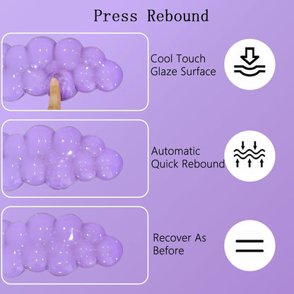 Cloud Wrist Rest Keyboard Pink Mouse Pad Set with Wrist Rest Ergonomic Wrist Pad Memory Foam Non-Slip Base Cute Gradient Wrist Support for Computer Laptop Gaming Home Office Relief Typing Pain