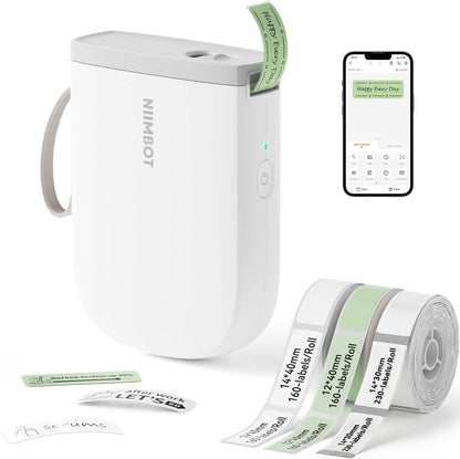 NIIMBOT D11 New Version Label Maker Machine with Tape,300DPI Bluetooth Label Printer, Portable Thermal Printer,Sticker Maker for Organizing Home Office School,Blue
