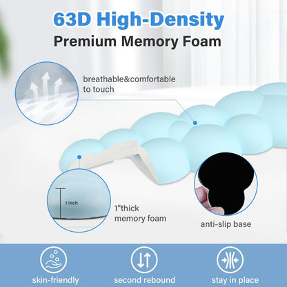 Cloud Wrist Rest for Computer Keyboard Arm Wrist Rest with Non-Slip Base Extended Wrist Rest Ergonomic Memory Foam for Keyboard and Mouse Typing Pain Relief, Office, Gaming, Computer