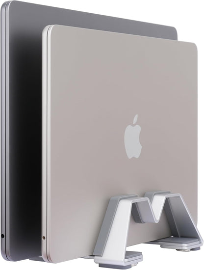 Adjustable Vertical Laptop Stand - Aluminum, Universal Fit for All Laptops (10-30mm Thickness) - Fashion Design, Adjustable Width, Anti-Slip & Scratch-Resistant, Patented Design