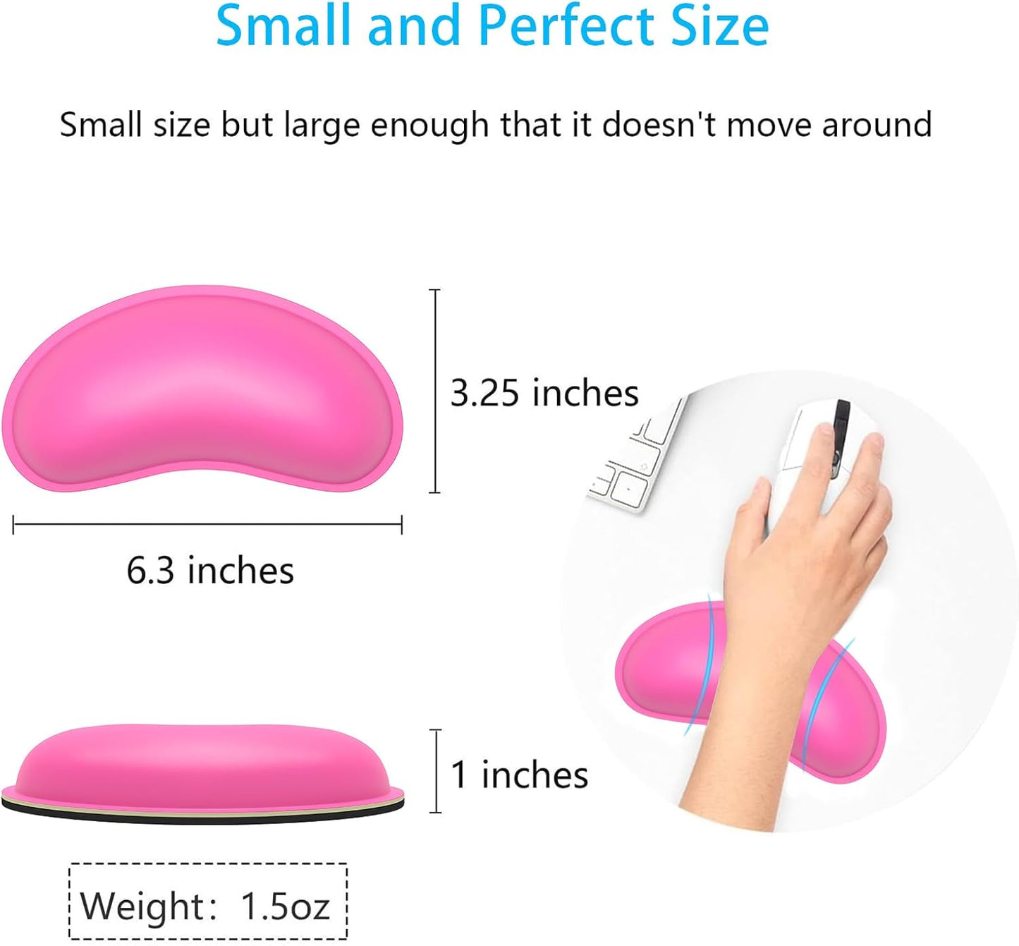 Dapesuom Keyboard Wrist Rest Set, Cute PU Leather Wrist Cushion for Computer Keyboard and Mousepad, Memory Foam Mouse Pad Rests Support with Non-Slip Base for Typing Pain Relief Laptop, Colonial White