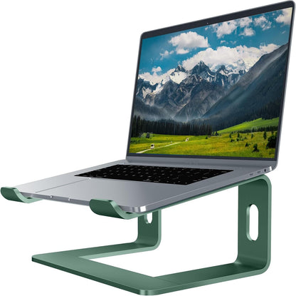 Orionstar Ergonomic Laptop Stand, Premium 5mm Aluminum Riser for 10-15.6 Inch Notebook Computer, Tool-Free Detachable Elevator Holder for Desk Office, Sturdy Riser for Eye-Level Neck Relief (Gold)