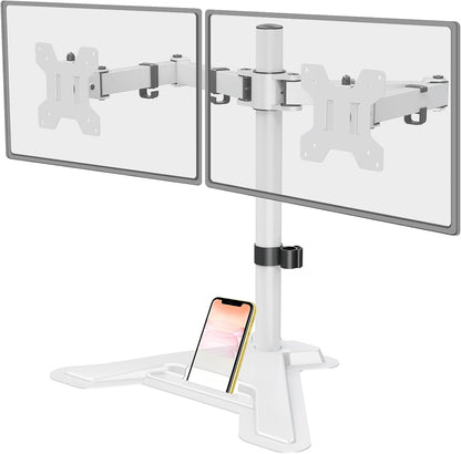 MOUNT PRO Single Monitor Stands Fits 13-32 inch/17.6 lbs Screen, Free-Standing Computer Monitor Mount for Desk, Display Standing with Adjustable Height/Tilt/Swivel/Rotation, VESA 75x75 100x100