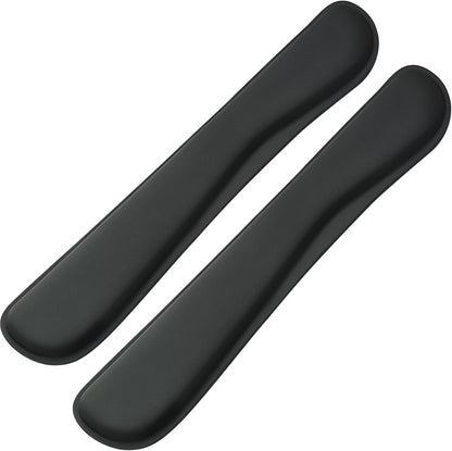 Keyboard Wrist Pad Rest, Keyboard Arm Rest Wrist Support with Memory Foam 2 Pack, Easy Typing and Pain Relief for Computer, Laptop, Office, 17.3 x 3.5 in, Black
