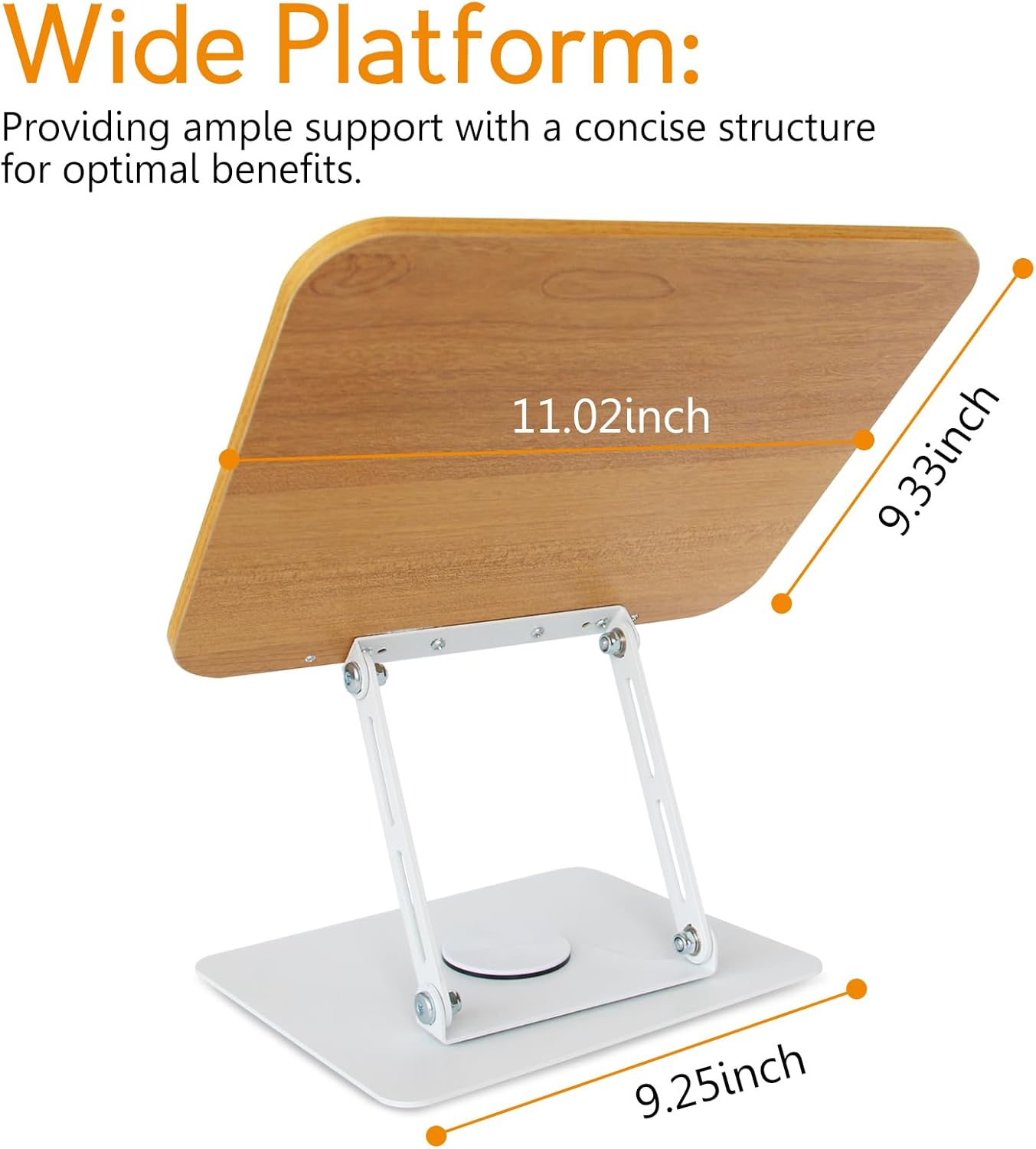 trophable Book Stand for Reading Cookbook Stand Book Holder with 360 Rotating Base Page Clips Book Display Stand for Recipe Sheet Music Laptop Drawing Tablet