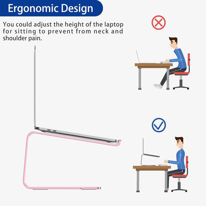 BESIGN LS03 Aluminum Laptop Stand, Ergonomic Detachable Computer Stand, Notebook Riser, Laptop Mount Compatible with Air, Pro, Dell, HP, Lenovo More 10-15.6" Laptops, Silver