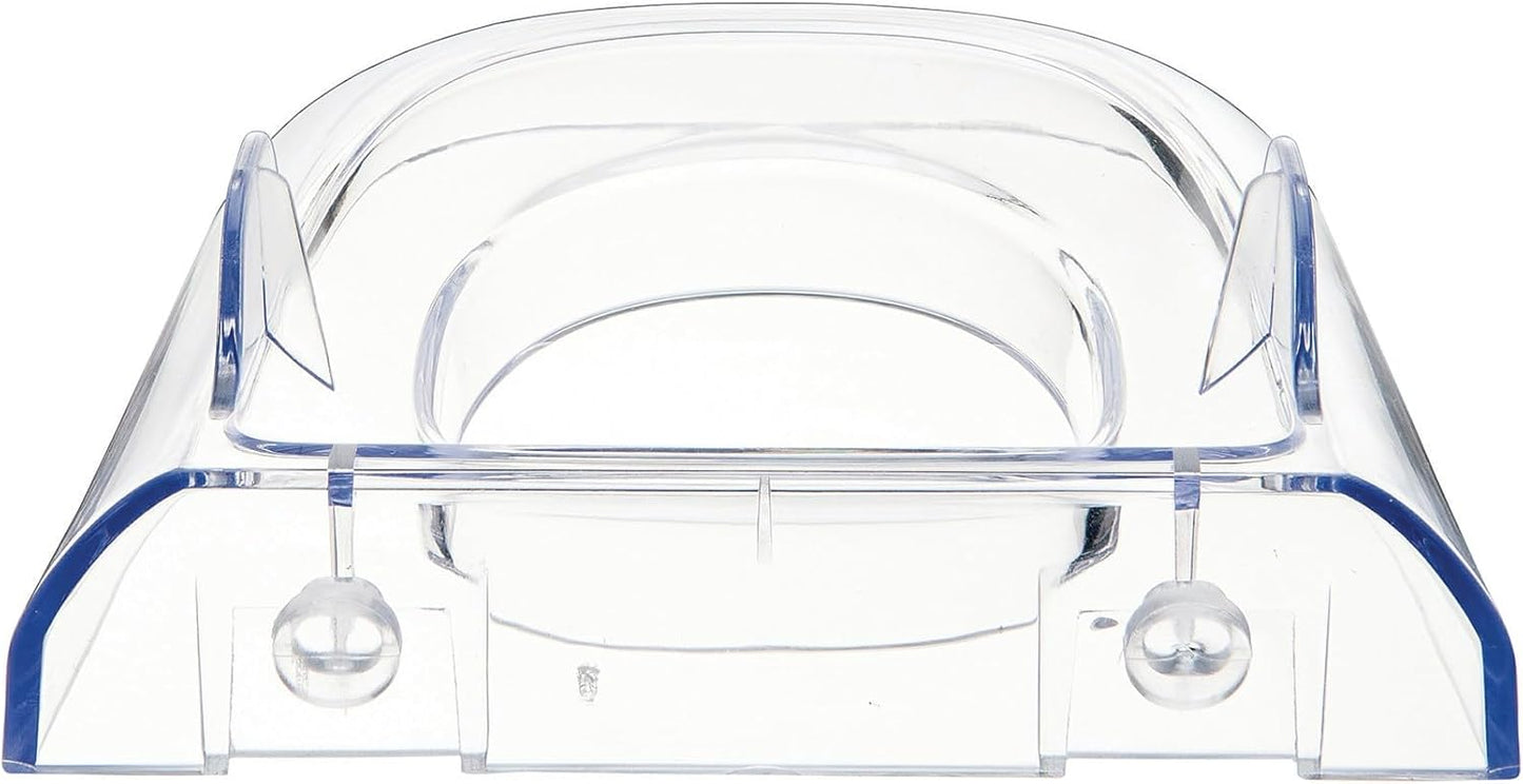 Deflecto® Lit Loc® Base/Wall Support, 4"W x 3 5/8"D x 1 3/8"H, Clear