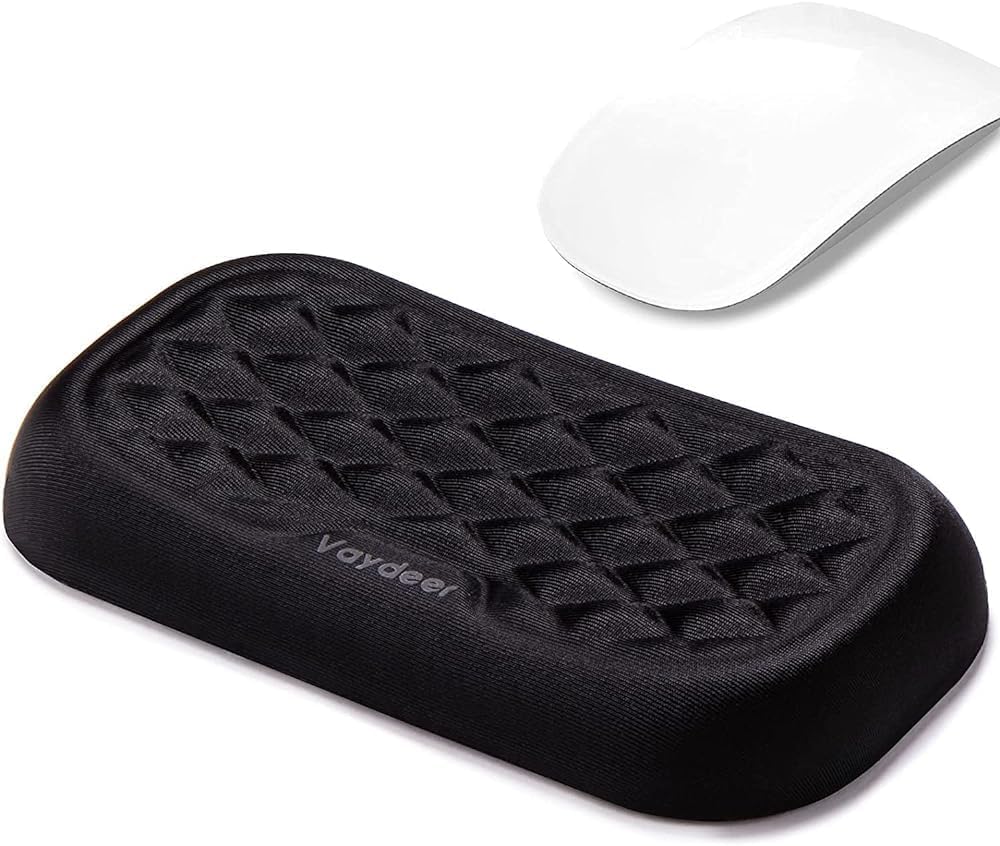 Vaydeer 60%-75% Keyboard Wrist Rest, Memory Foam Hand Rest Support Pad Padded for Office, Computer, Laptop, Mac Typing and Wrist Pain Relief and Repair(14.17inch,Black)