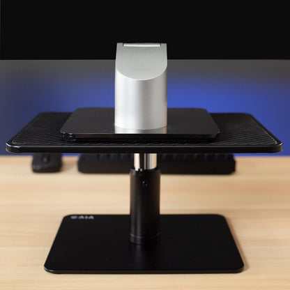 VIVO Universal Height Adjustable Ergonomic Computer Monitor and Laptop Riser Tabletop Desk Stand, Black, STAND-V000SB