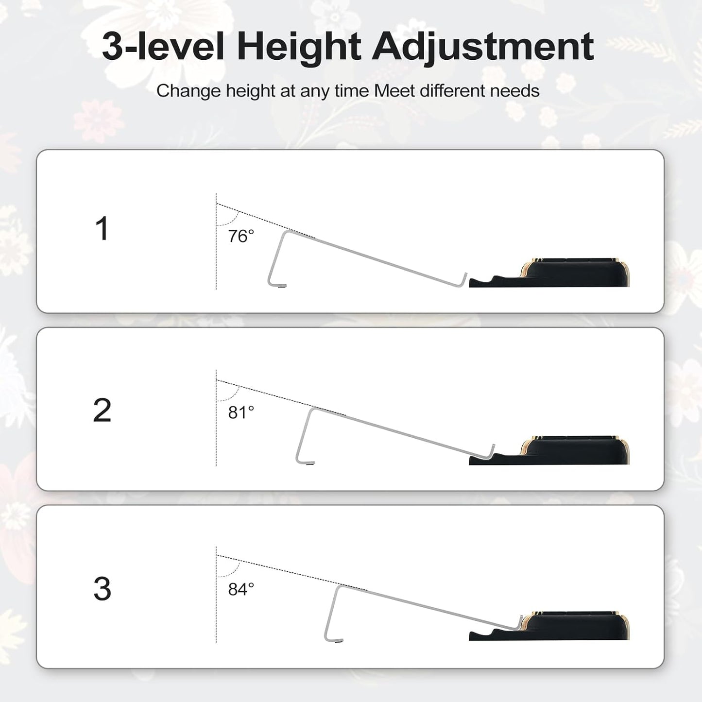 HAOCOO Ergonomic Keyboard Rest Wrist Pad,Comfortable Keyboard Wrist Rest Holder, 3-Level Height Adjustment Acrylic Keyboard Stand, Easy Typing Desk Accessories, Aesthetic Keyboard Riser for Desk