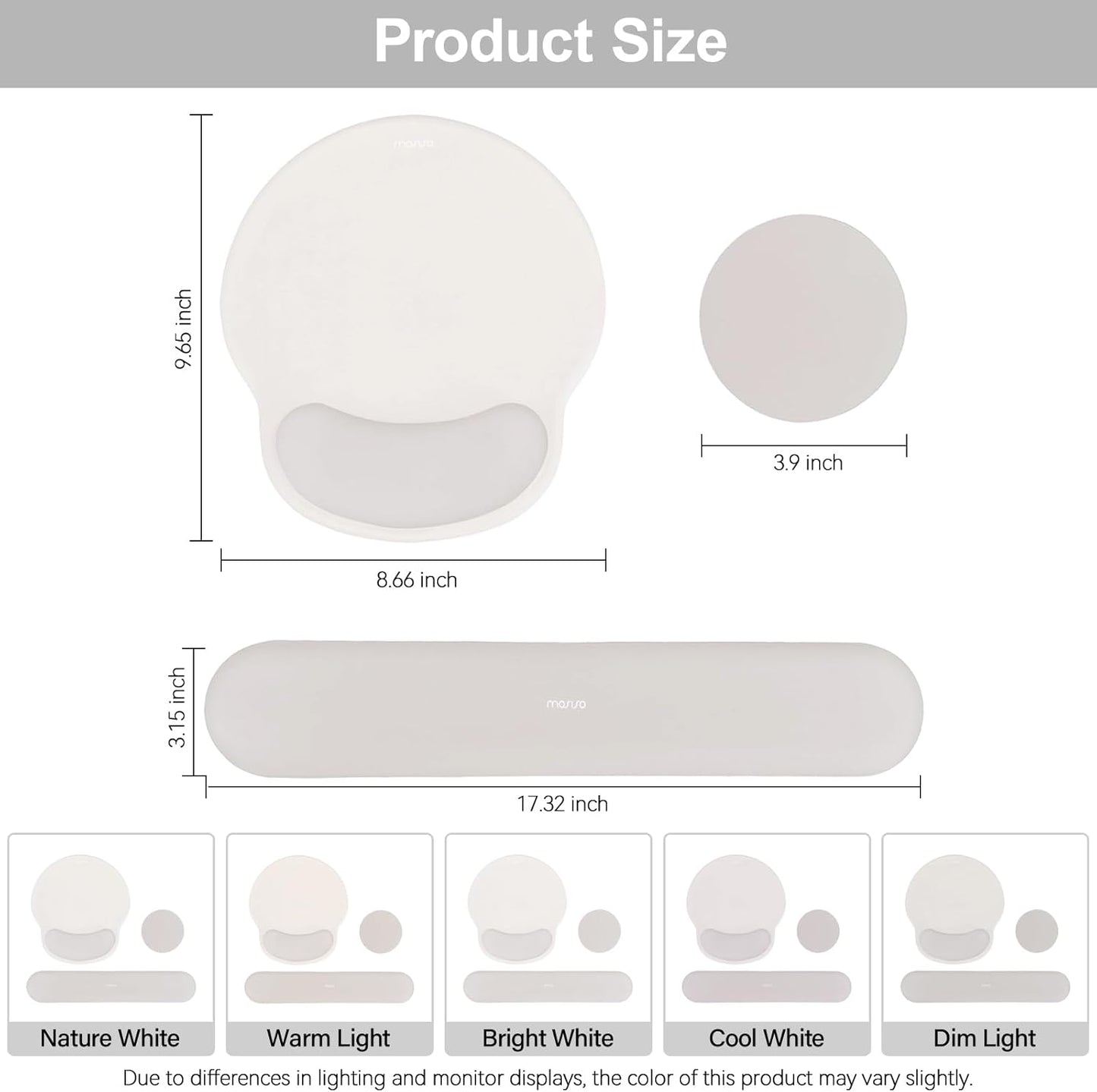 MOSISO Wrist Rest Support for Mouse Pad&Keyboard Set, Circle Curved Ergonomic Mousepad&Coaster Non-Slip Base Home/Office Pain Relief&Easy Typing Pad with Soft Cloth&Silicone Lining, Antique Green