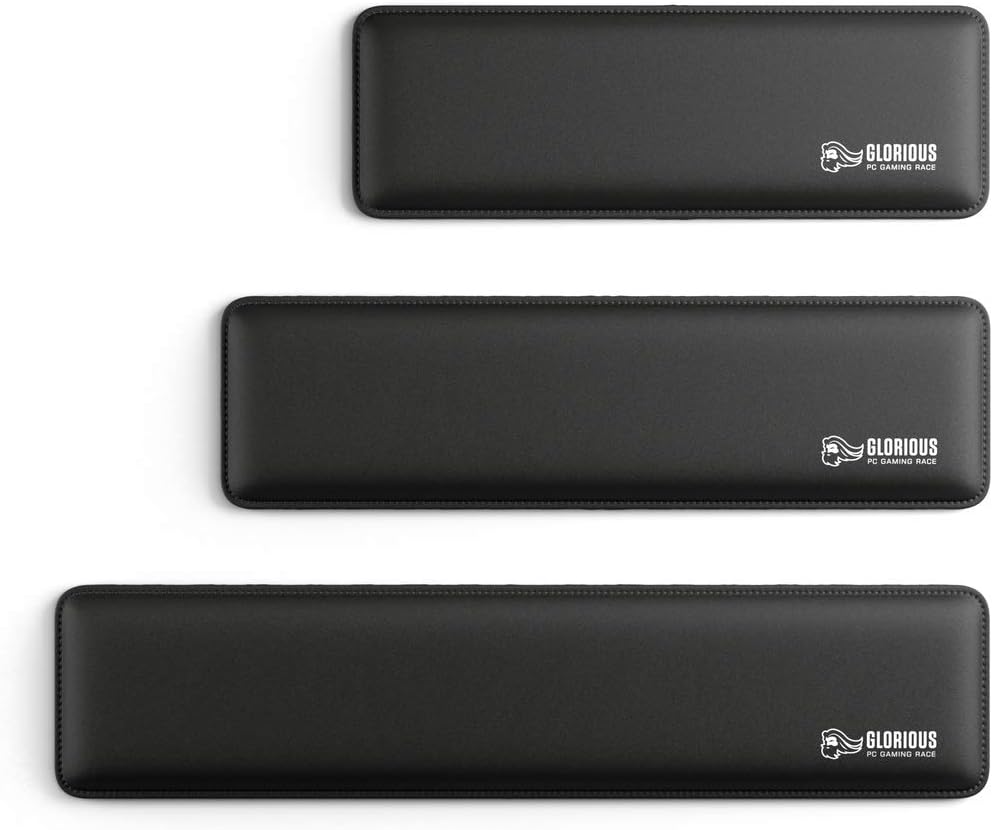 Glorious Soft Padded Gaming Wrist Rest (Compact (Slim), Black)