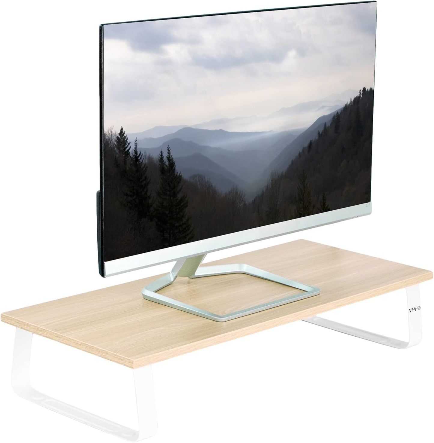 VIVO Monitor and Laptop Stand, 24 inch Desktop Riser, Black, STAND-V000D