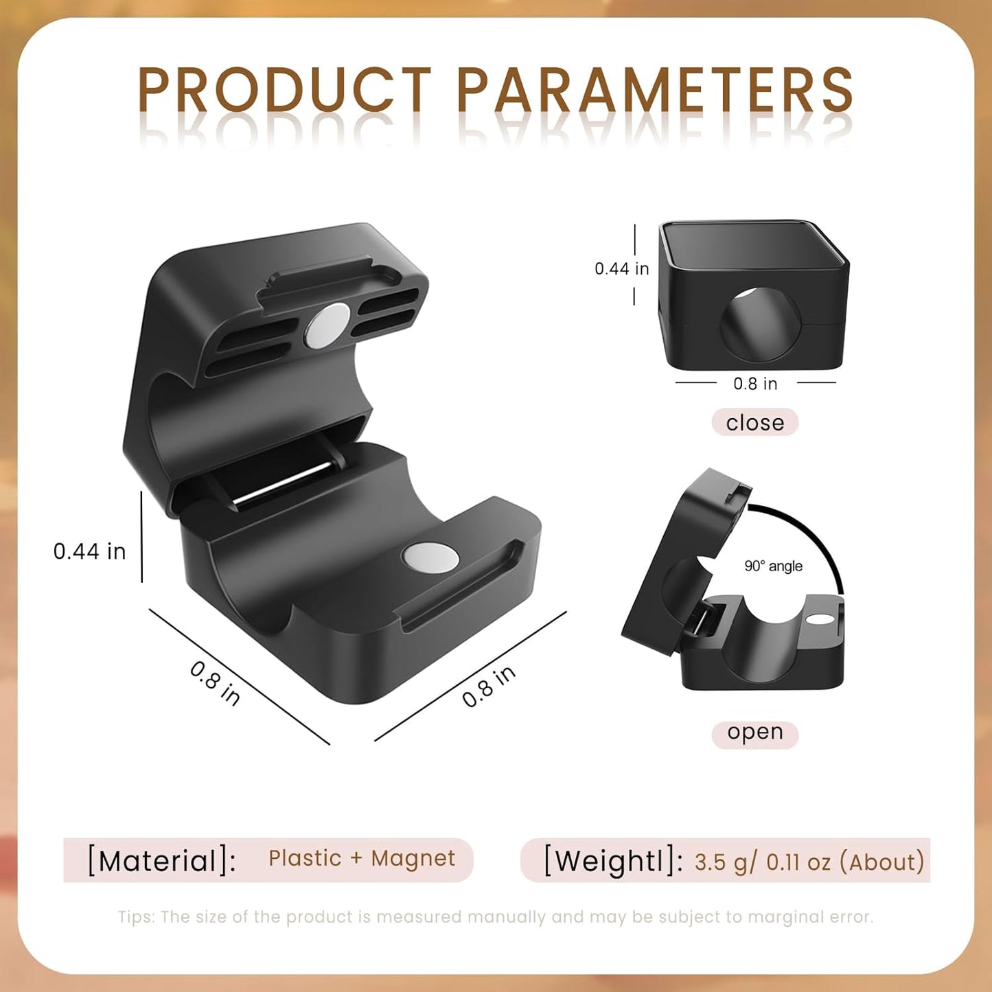 6 Pack Magnetic Cord Organizer, Effortless Cord Management, Computer Cable Organizer, Sticky Cable Clips for Desk and Home - Black