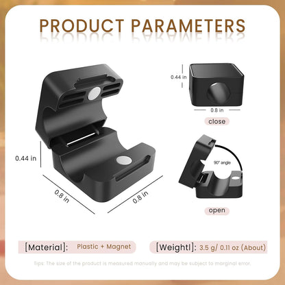 6 Pack Magnetic Cord Organizer, Effortless Cord Management, Computer Cable Organizer, Sticky Cable Clips for Desk and Home - Black