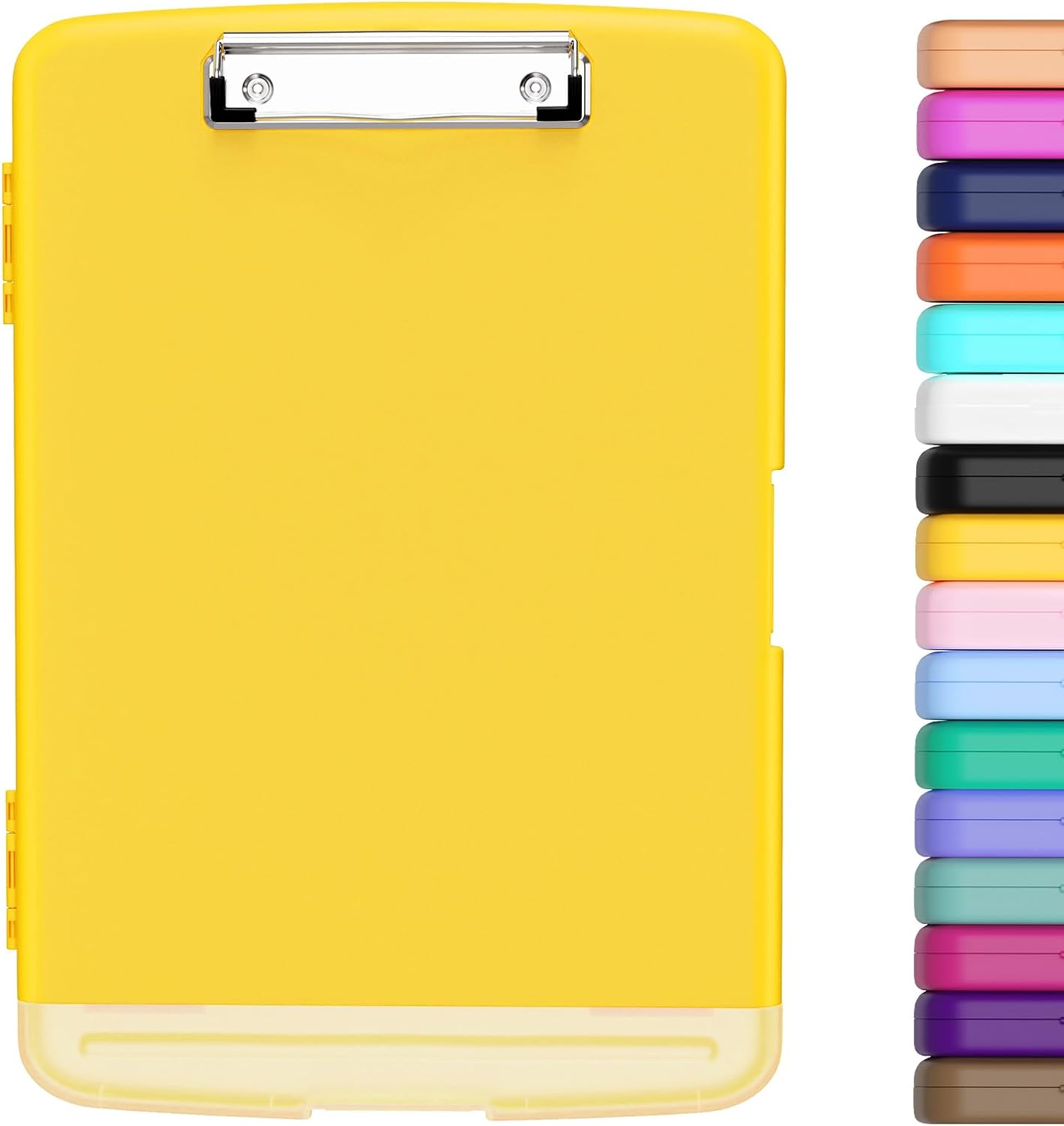 Hongri Clipboard with Storage with Pen Holder, Folder Nursing Clip Board 8.5 x 11 Foilo-Side Opening, High Capacity, Light Weight for Teachers, Classroom. Size 14 x 9.6 x 1.2 in(Pink)