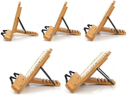 Book Stand Bamboo Reading Rest Cook Book Document Stand Holder Bookrest Recipe Stand by: Bookaholic