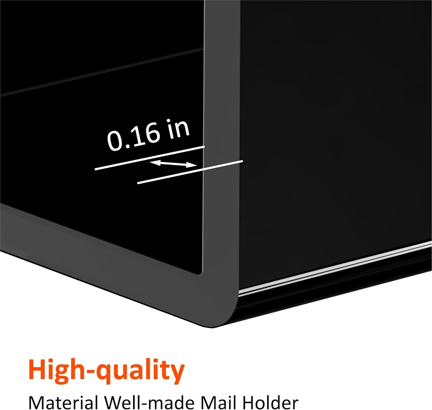 FUCDTEFC Desk Mail Organizer, 2 Section Clear Acrylic File Holder Letter Organizer, Vertical Lightweight Modern Envelope Holder Desk Accessories & Workspace Organizers for Office, Home, School