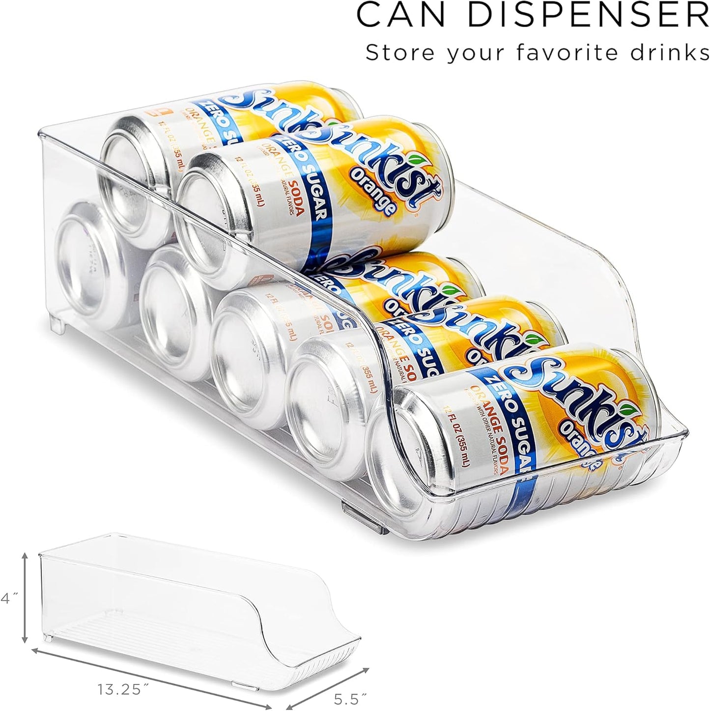 Fridge Organizer Bins – Set of 8 Refrigerator Organizers and Storage Containers, Stackable Freezer Bins and House Essentials for New Home, BPA-Free Pantry Drawer Organizers