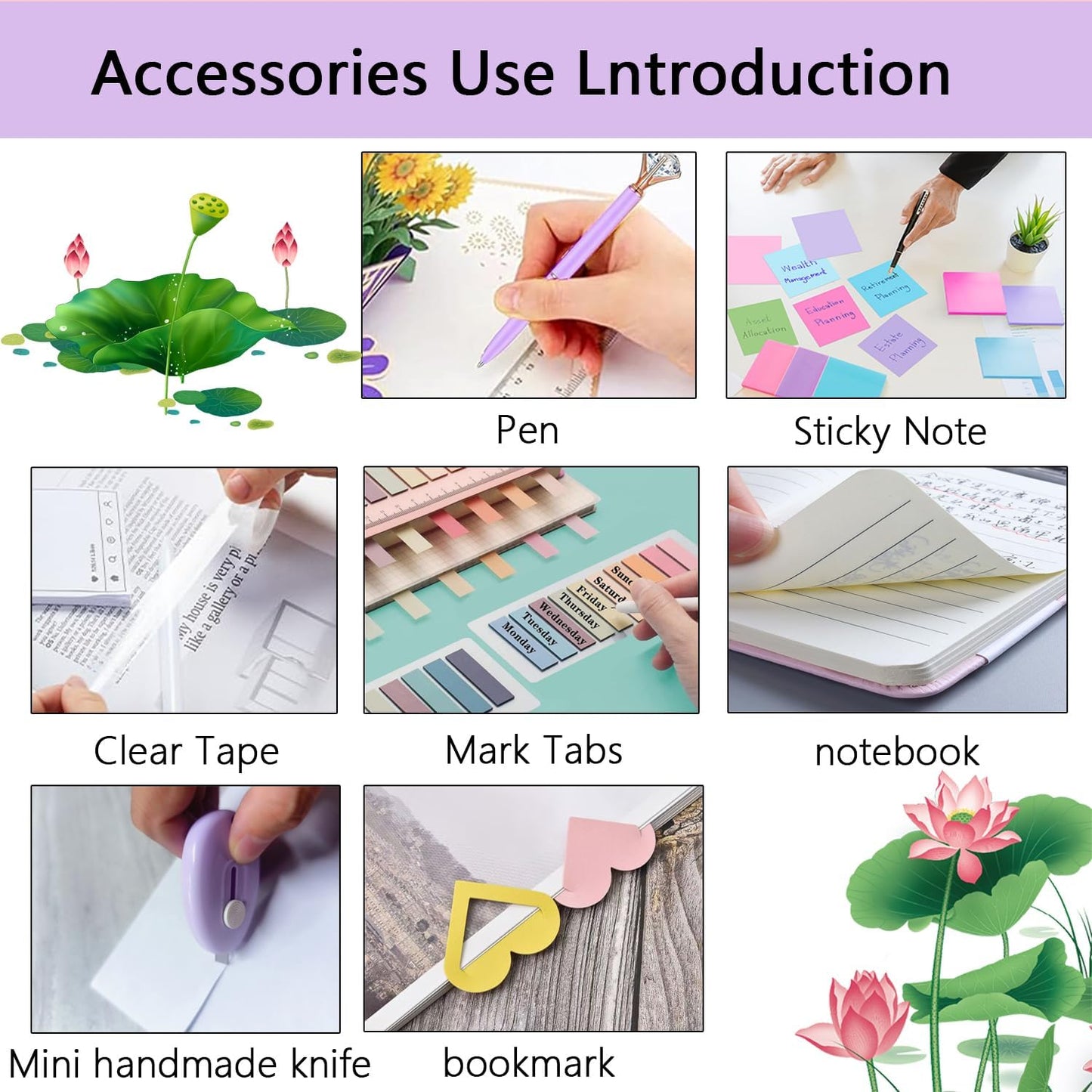 suniya Office Supplies,Gold Desk Accessories,with Stapler,Tape Dispenser,Pen Holder,Scissors,Phone Stand,Staple Remover,Ballpoint Pen,Clear Tape, Staples,Ruler,Clips,Best Gift for Business or Boss