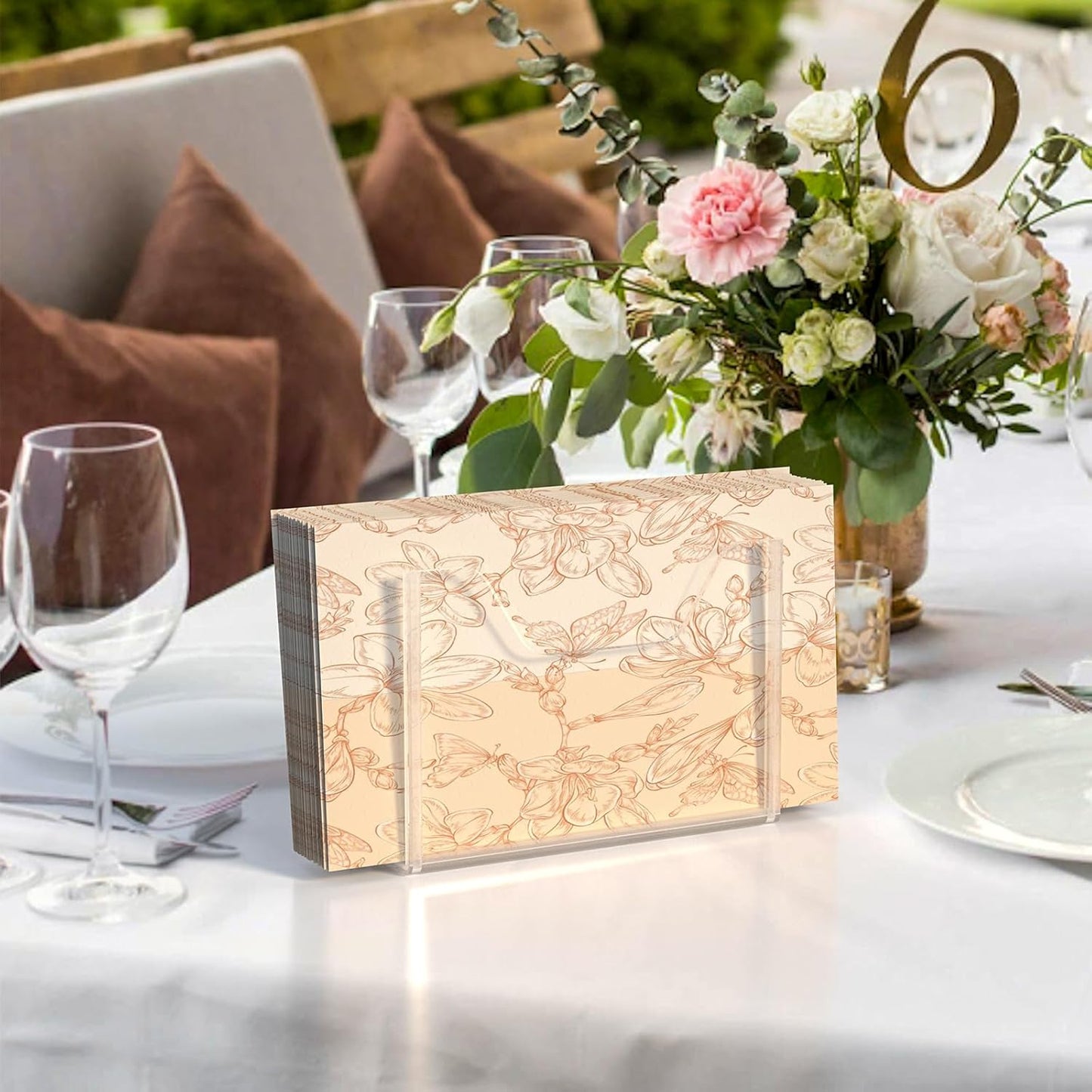 Transparent Acrylic Napkin Holder Clear Guest Paper Disposable Hand Towel Dispenser Tray Organizer For Table Home Kitchen Restaurant and Hotel Business