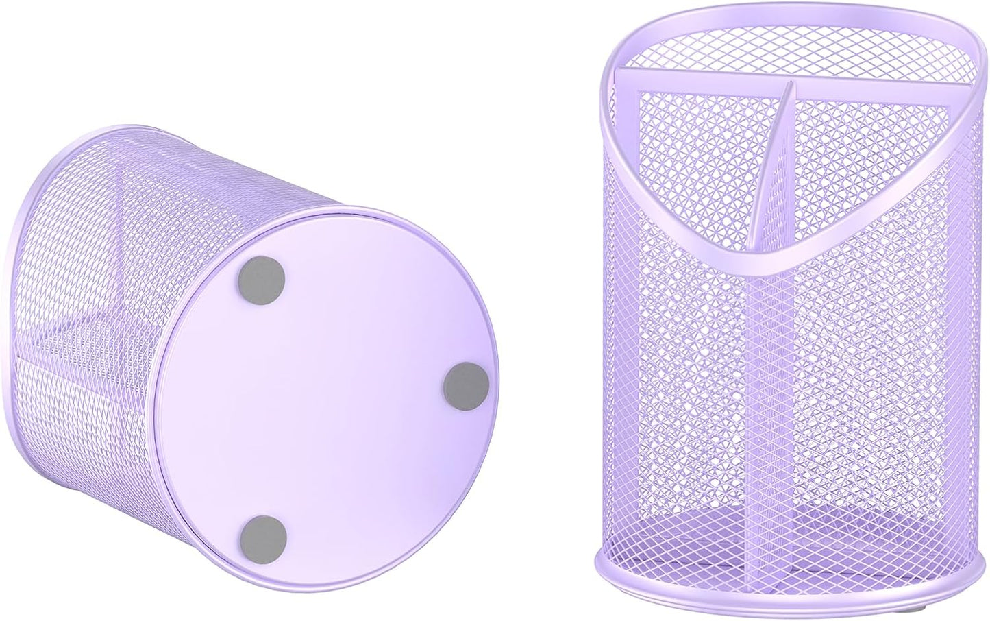 Delifox 2 Pack Pen Holder Mesh Round Pencil (White)