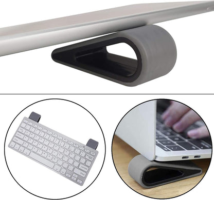 Laptop Notebook Holder, Yeebline Universal 4-Pack Anti-Slip Durable Silicone Tilting Wedge Riser for Desk, Ultra Compact Portable Ventilated Stand and Elevated Feet for Tablet Keyboard