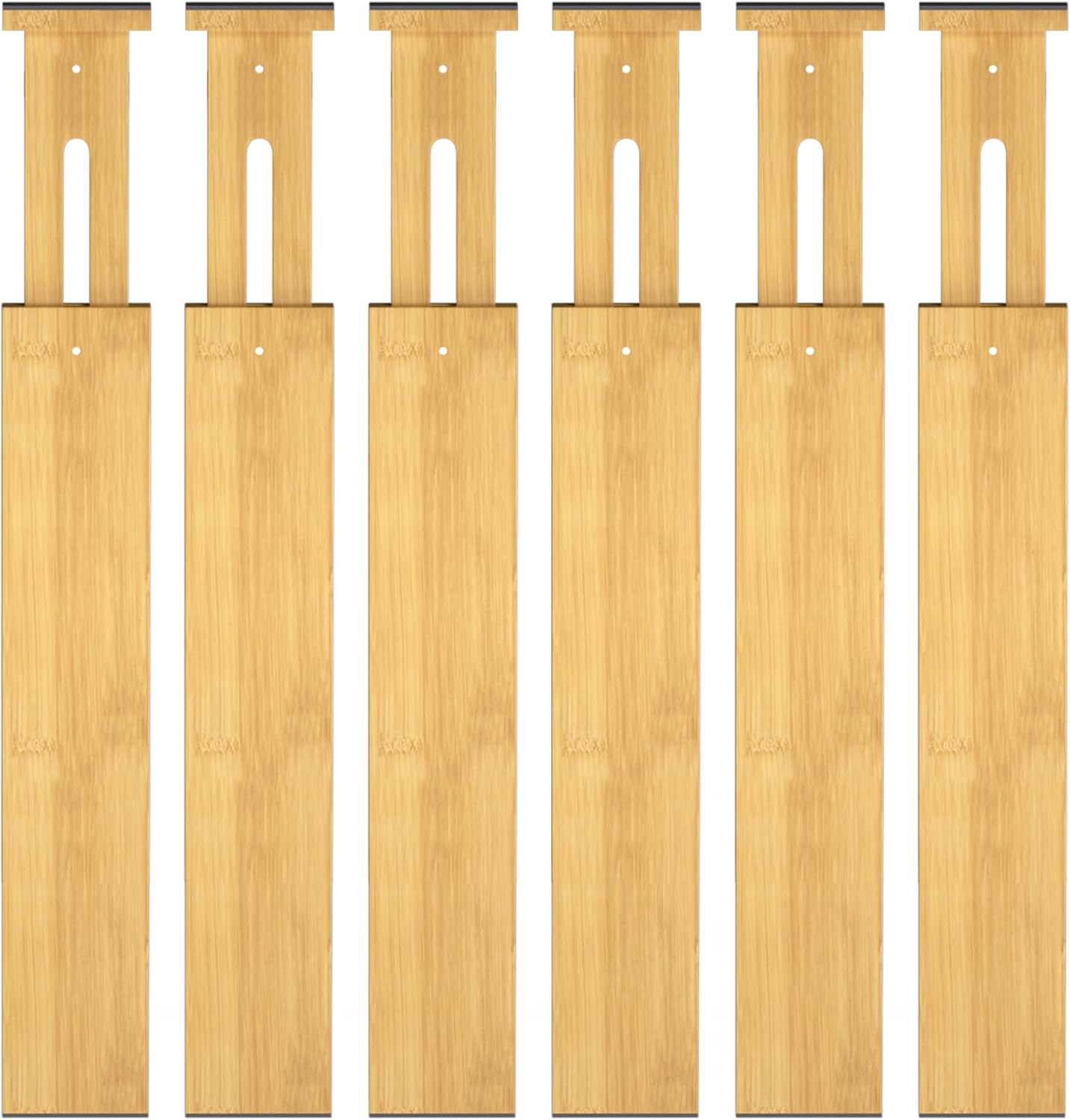 Bamboo Drawer Dividers,17-22" Adjustable Kitchen Drawer Organizer for Clothes,4 Pack Expandable Drawer Organization Separators for Bedroom,Bathroom,Dresser and Office,Natural