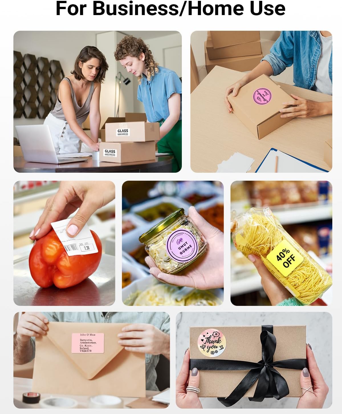 Phomemo Label Maker,M220 Label Printer,3 Inch Bluetooth Thermal Label Maker Machine with 6000+ Icons,700+ Templates,400+ Fonts,for Kids School Items,Small Business,Large Sticker