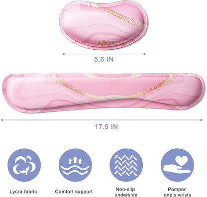 Hoewina Keyboard Wrist Rest,Ergonomic Wrist Rest,Superfine Fabric and Gel Memory Foam Wrist Pad for Computer Keyboard for Easy Typing & Pain Relief, Suitable for Office, Family, Outdoor, Black