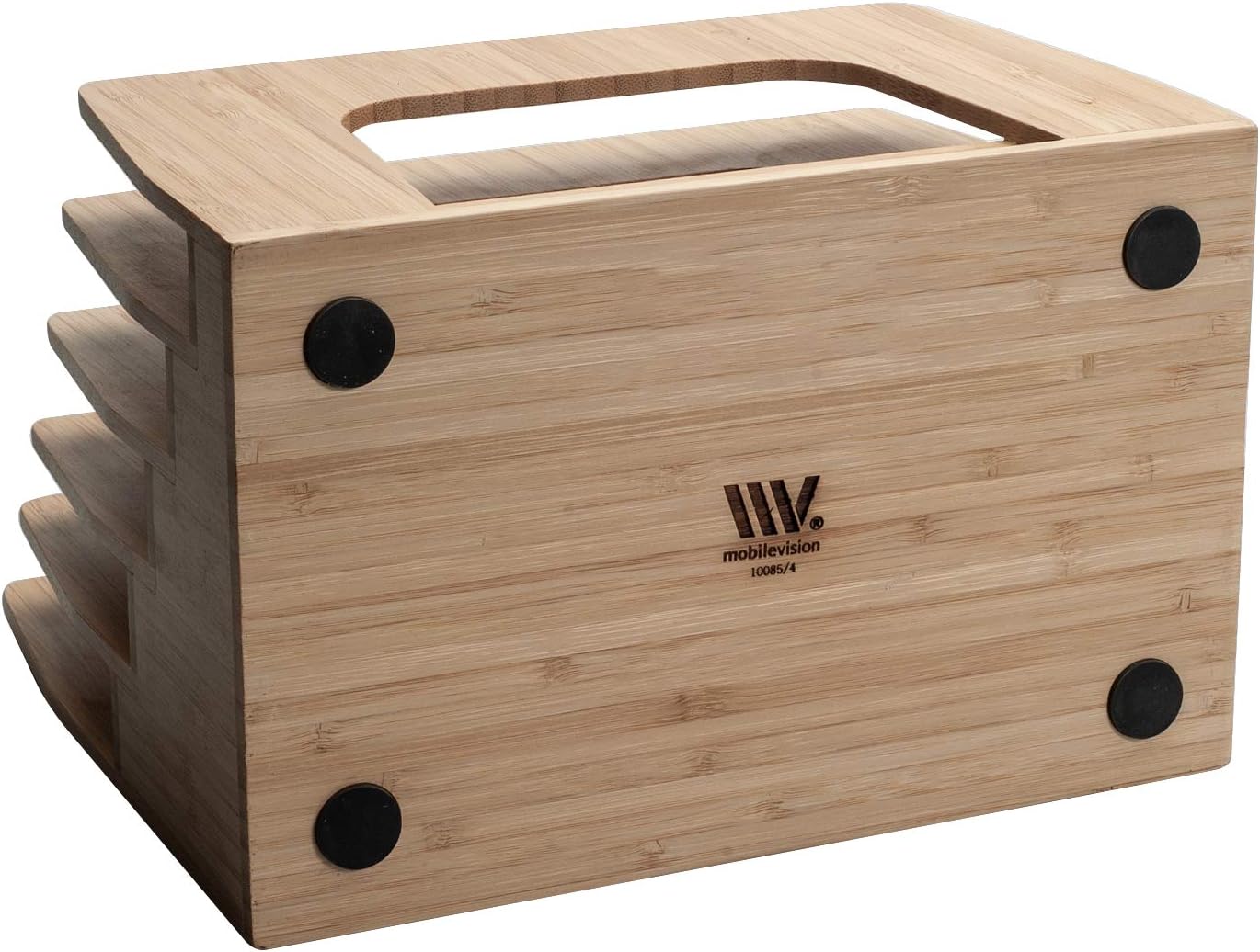 MobileVision Bamboo Desktop File Folder Organizer and Paper Tray, 7 Slots