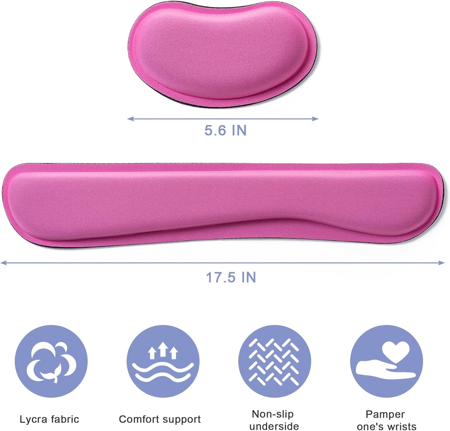 Hoewina Keyboard Wrist Rest,Ergonomic Wrist Rest,Superfine Fabric and Gel Memory Foam Wrist Pad for Computer Keyboard for Easy Typing & Pain Relief, Suitable for Office, Family, Outdoor, Black