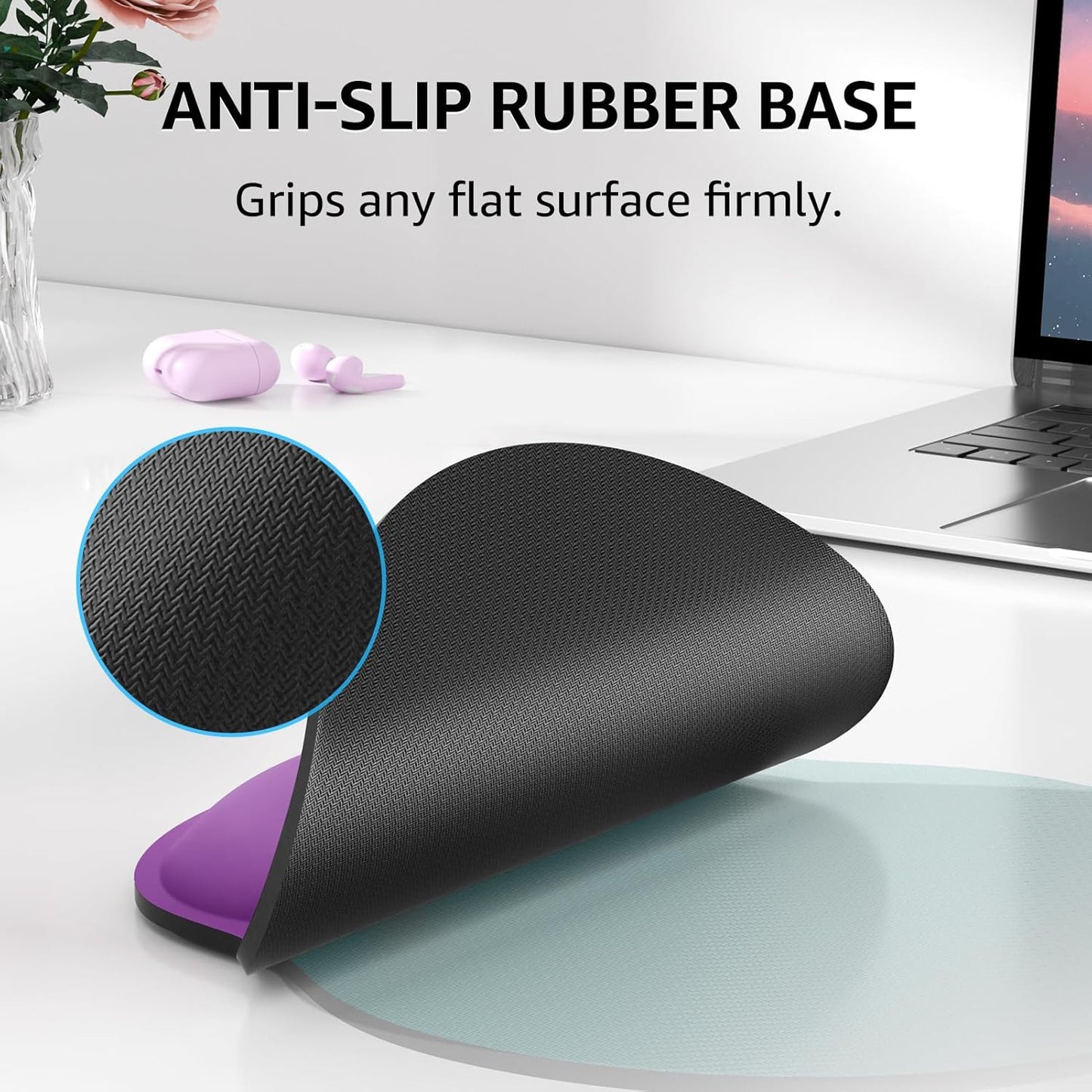 KTRIO Ergonomic Keyboard Wrist Rest and Mouse Pad with Wrist Rest Set, Memory Foam Wrist Support for Typing, Gaming, Office and Home Use, Black