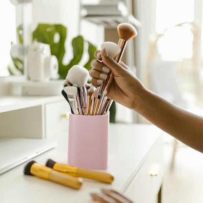Pen Holder, 2 Pack Pencil Holder for Desk,Ceramic Pencil Cup Desk Organizer, Makeup Brush Holder Cute, Stationery Accessories for Office, School, Home (Matte white)