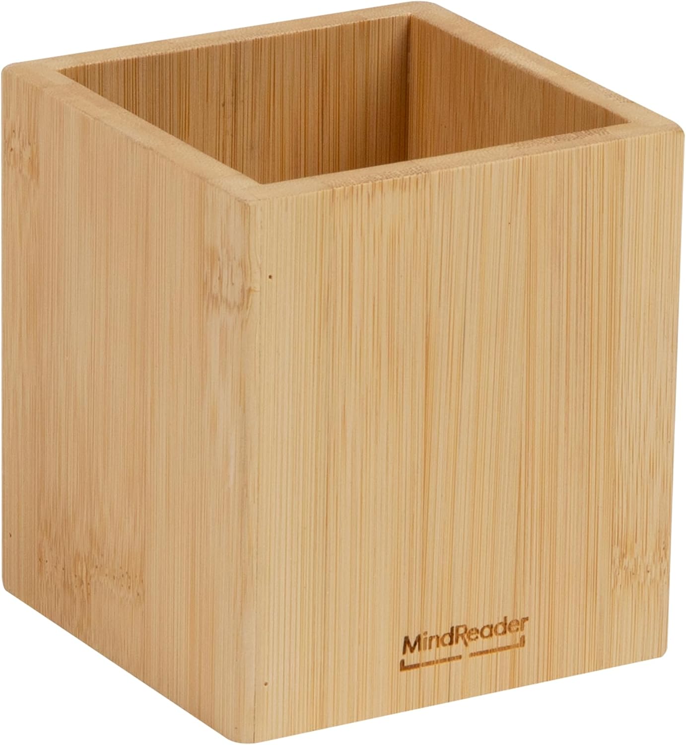 Mind Reader Vertical File Storage, Desktop Organizer, Magazine Holder, Office, Bamboo, 6"L x 11"W x 10"H, Brown