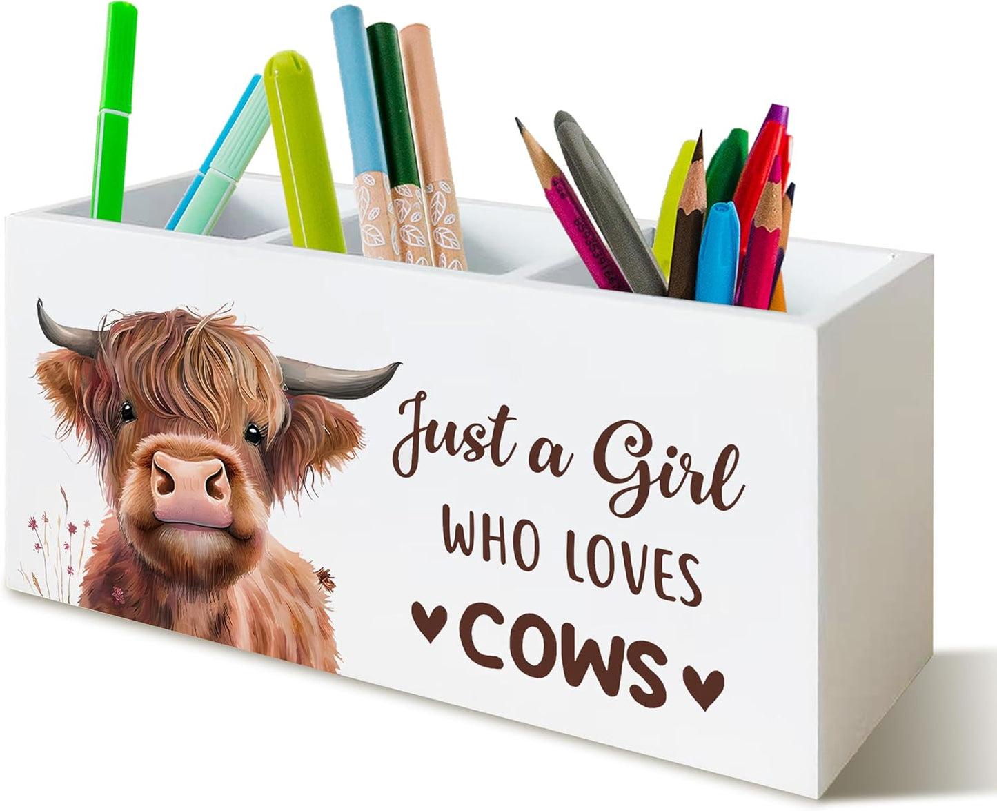 Trendy Funny Leopard Pen Pencil Holder Organizer for Desk, Cheetah Room Decor, Preppy Girly Y2k Aesthetic Cheetah Wooden Box Block Sign for Home Office Tabletop Decor